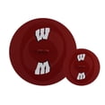 thumbnail image 1 of FanPans Team Logo Silicone Lid Set, 2 Pack - NCAA Wisconsin Badgers, 1 of 2
