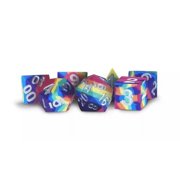 FanRoll LIC784 Sharp Edge SLC RBR Rainbow Dice, Set of 7