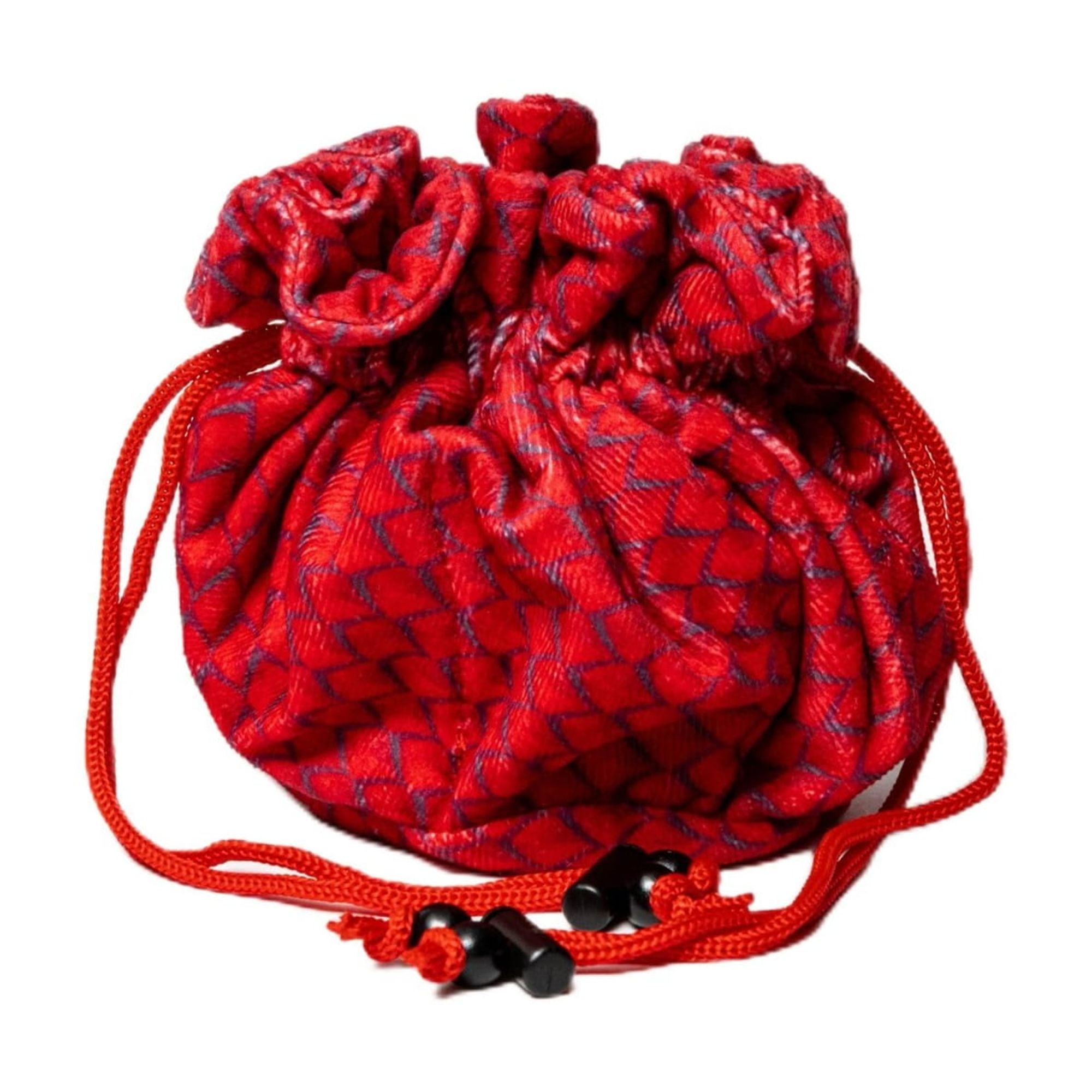 Metallic Dice Games FanRoll Dragon StormTM Velvet Compartment Dice Bag: Red Dragon Scales