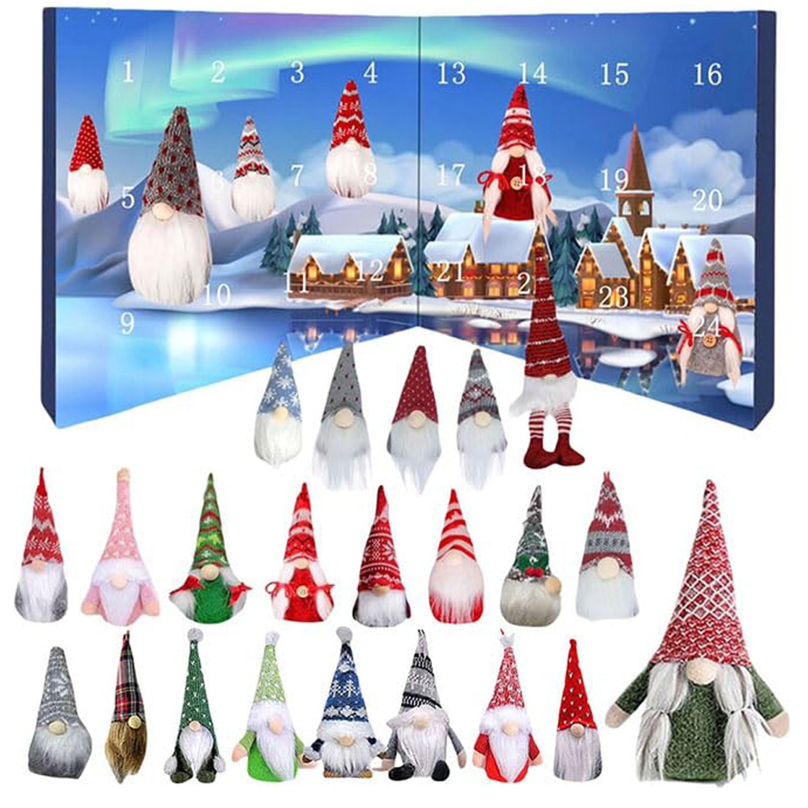 FanSyZe Clearance Christmas Gnome Advent Calendar 2024 (Double Opening