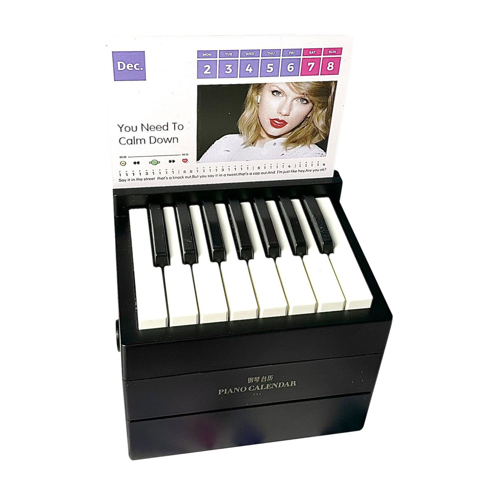 FanSyZe Clearance Desktop OrnamentPiano Calendar 2024 Playable Mini