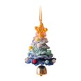 KKIMR Xmas Decoration Handmade Crochet Mini Christmas Tree With Bell