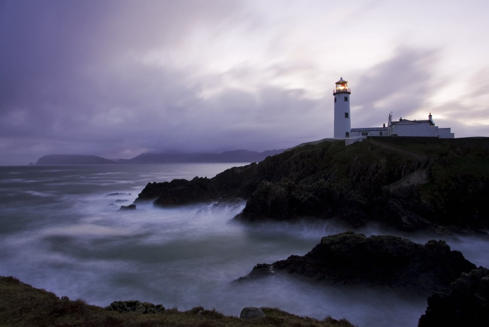 Fanad Head County Donegal Ireland Lighthouse And Seascape Canvas Art - Peter McCabe Design Pics (17 x 11)