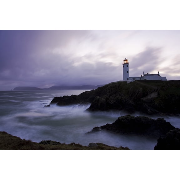 Fanad Head County Donegal Ireland Lighthouse And Seascape Canvas Art - Peter McCabe Design Pics (17 x 11)