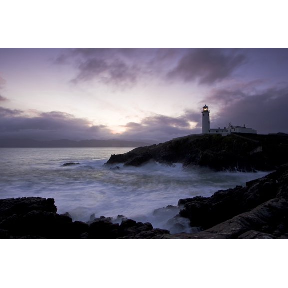 Fanad Head County Donegal Ireland Lighthouse And Seascape Canvas Art - Peter McCabe Design Pics (34 x 22)