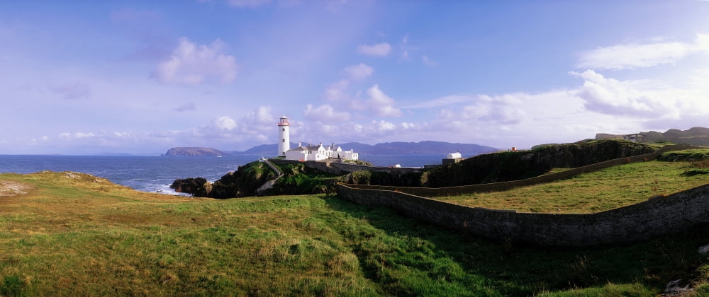 Fanad Head Lighthouse Co Donegal Ireland Lighthouse Built In 1817 At Entrance To Lough Swilly From Mulroy Bay Canvas Art - The Irish Image Collection Design Pics (44 x 18)