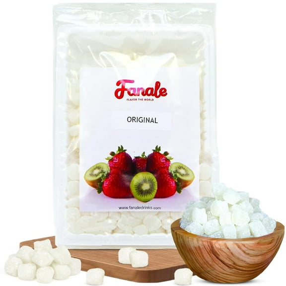 Fanale Mini Mochi Sweet Rice Cake, Original White Color Snack, Topping for Frozen Yogurt, Ice Cream, Shaved Ice, 300g (10.6 oz / 0.7 lb)