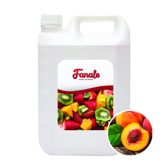Fanale Premium Flavoring Concentrated Syrup for Bubble Tea 11 lb | Peach Flavor Syrup | for Boba Tea, Smoothies, Slushes, Desserts | 11lb, (Pack of 1)