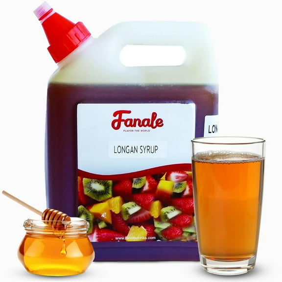 Fanale Premium Flavoring Concentrated Syrup for Bubble Tea 5.5 lb | Honey Logan Flavor Syrup | for Boba Tea, Smoothies, Slushes, Desserts | 5.5lb | (pack of 1)
