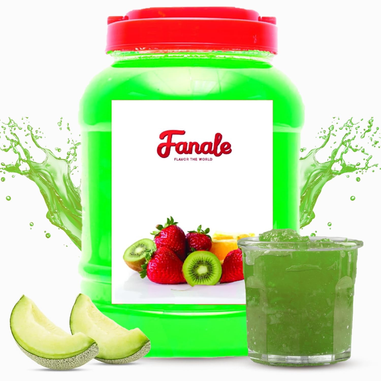 Fanale Honeydew Flavor Fruit Jam for Bubble Tea, Premium Flavoring Jam for Boba Tea, Smoothies, and Desserts, 9 lb (Pack of 4)