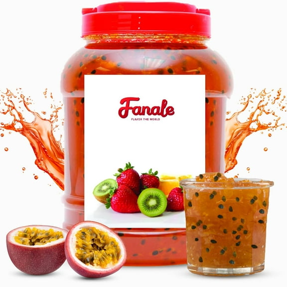 Fanale Premium Flavoring Jam for Bubble Tea | Passion Fruit Flavor Fruit Jam | for Boba Tea, Smoothie Paste, Slushes, Desserts | 9 pound (Pack of 4)