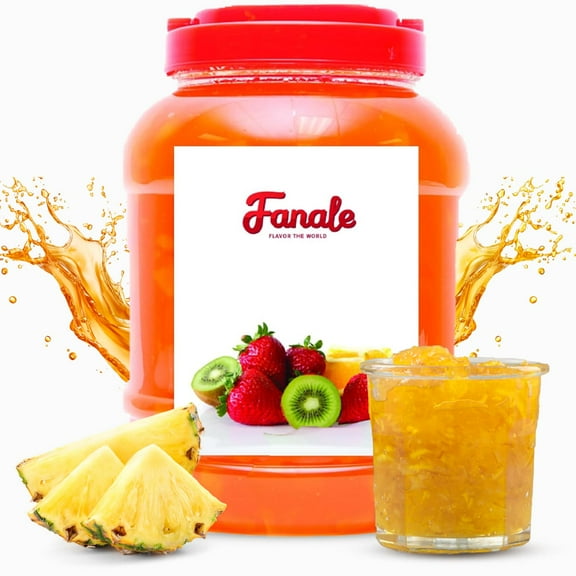 Fanale Premium Flavoring Jam for Bubble Tea | Pineapple Flavor Fruit Jam | for Boba Tea, Smoothie Paste, Slushes, Desserts | 10 pound(Pack of 4)