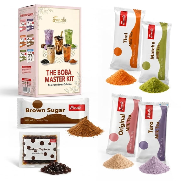 Fanale The Boba Master kit  5 Flavors (30g*10 sachets with Instant Tapioca 75g*5 bags) | FNL-WBT-KIT
