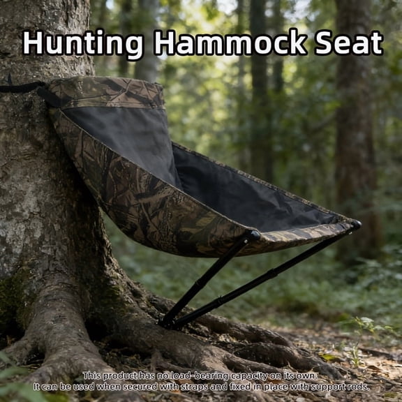 Fanatical Outdoor Low Rise Hunting Chair - Lightweight Portable Folding Chair with Adjustable Lumbar Support, Low Compact Outdoor Stool for Hunting, Camping, Fishing