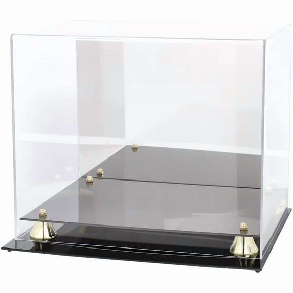 Fanatics Black Base & Gold Risers Display Case For Full Size Helmets With Mirror 220703