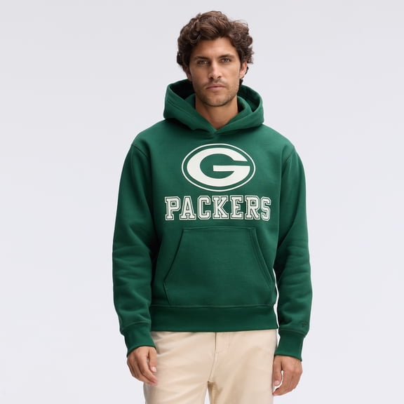 Fanatics Green Green Bay Packers IconicFleece Flocked Hoodie