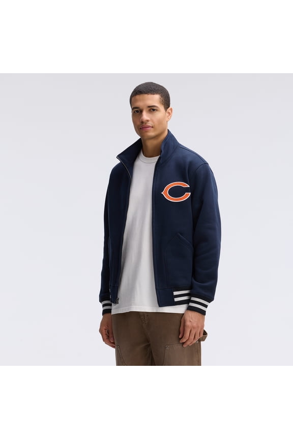 Navy Chicago Bears IconicFleece Full-Zip Jacket