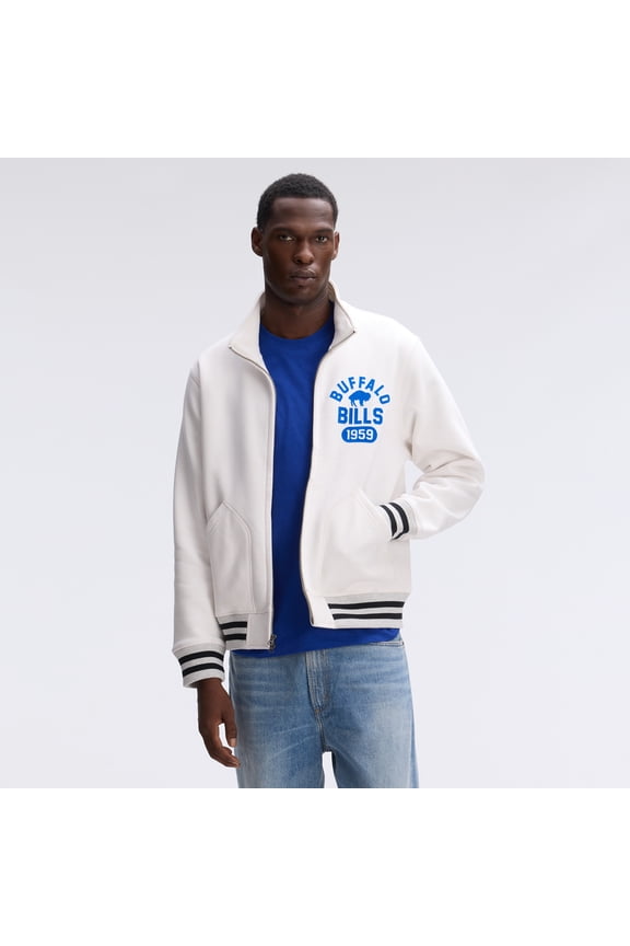 Oatmeal Buffalo Bills IconicFleece Full-Zip Jacket