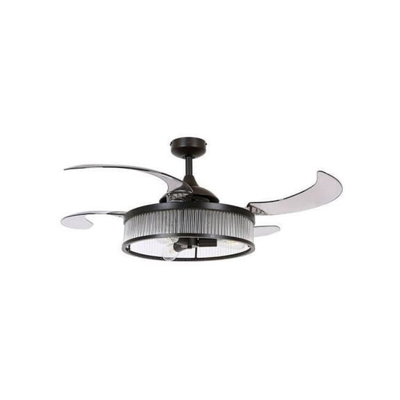 Fanaway 51292801 48 in. Fanaway Corbelle with Smoke Blades Ceiling Fan, Antique Black