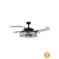 thumbnail image 1 of Fanaway Classic Retractable 4-blade 48-inch 3-light AC Ceiling Fan, Antique Black and Smoke, 1 of 23