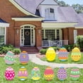 Fanboxk 11Pcs Easter Eggs DHF10 Yard Sign Outdoor Lawn Decorations