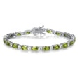 thumbnail image 1 of Fanci Me August Birthstone Bracelet for Women Sterling Silver Created Peridot Tennis Bracelet August Birthstone Bracelets Charm Fine Jewelry for Women Mom 7 inches, 1 of 8