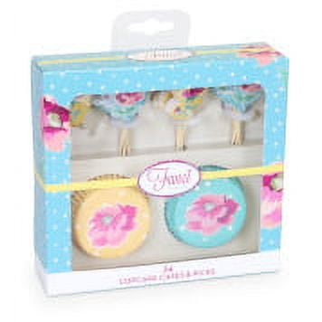 Fanci Floral Cupcake Cases & Picks