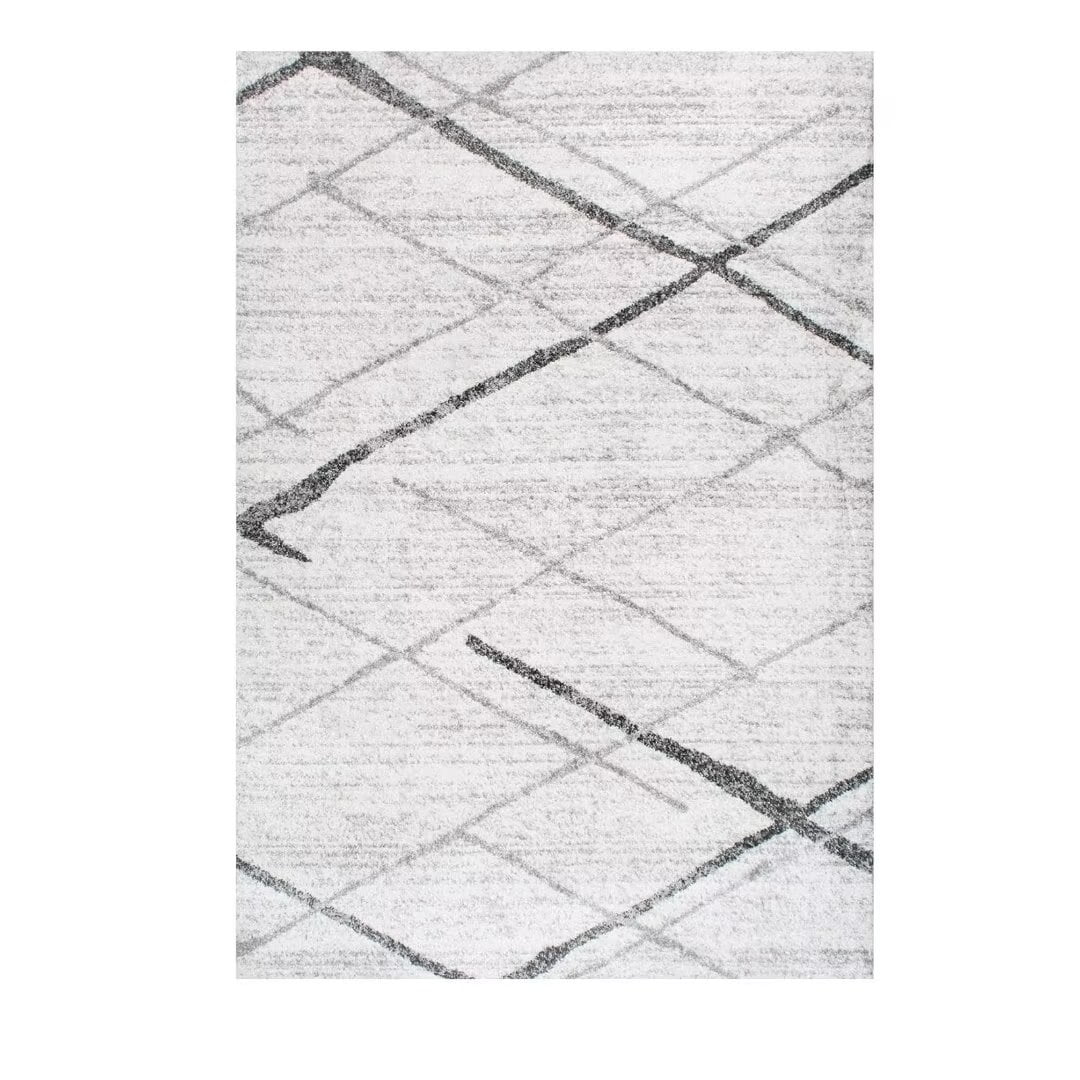 Elysian 62'' Gray Synthetic Rectangular Easy-Care Area Rug