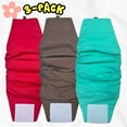 thumbnail image 1 of FanciHommie 3 Pack Male Dog Belly Wrap for Marking & Incontinence Reusable Adjustable Dog Diaper Made of Durable Raincoat Fabric, Red/Teal/Brown, XL Size, 1 of 5