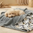 thumbnail image 1 of FanciHommie Reversible Dual-Sided Pet Blanket Super Soft Fleece One Side & Waterproof Other Side, for Dog Cat Bed Sofa Car Seat, M Size (41"x50") Gray, 1 of 5