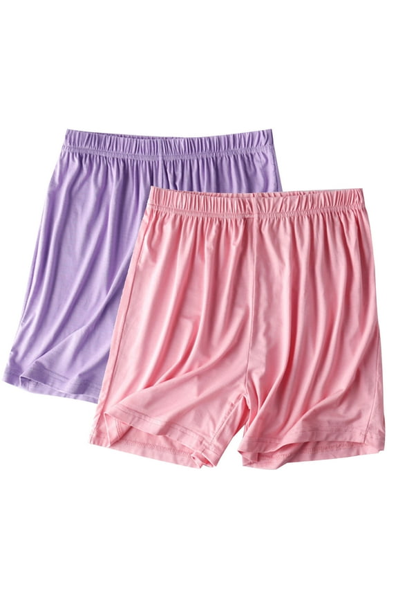 2-Pack Plus Size Modal Soft Lounge Shorts for Women Casual Sleepwear Cozy Pajama Bottom for Women Loose Fit Lightweight Sleep Shorts