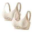 thumbnail image 1 of Fancifize 2 Pcs Womens Wireless Bras Comfortable Push Up Bra Seamless No Underwire Underwear Full Support Workout Everyday Tshirt Bras, 1 of 3