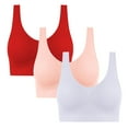 thumbnail image 1 of Fancifize 3 Pack Wireless Bras for Women No Underwire Seamless Bras Full Coverage Supportive Comfortable Bralettes for Everyday Wear, 1 of 5