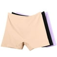 thumbnail image 1 of Fancifize 3Pcs Womens Cotton Boxer Briefs High Waisted Soft Full Coverage Underwear Tummy Control Comfort Breathable Panties, 1 of 4