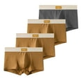 thumbnail image 1 of Fancifize 4 Pack Men's Cotton Boxer Briefs Stretchy Breathable Boxer Shorts Athletic Quick Dry Underwear, 1 of 3