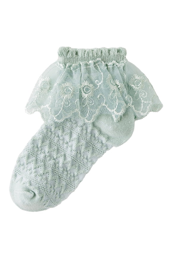 Baby Girls Socks Ruffle Lace Sock Baby Socks Newborn/Infant/Toddlers/Kids Frilly Summer Thin Dress Socks SIZE 1-13Y