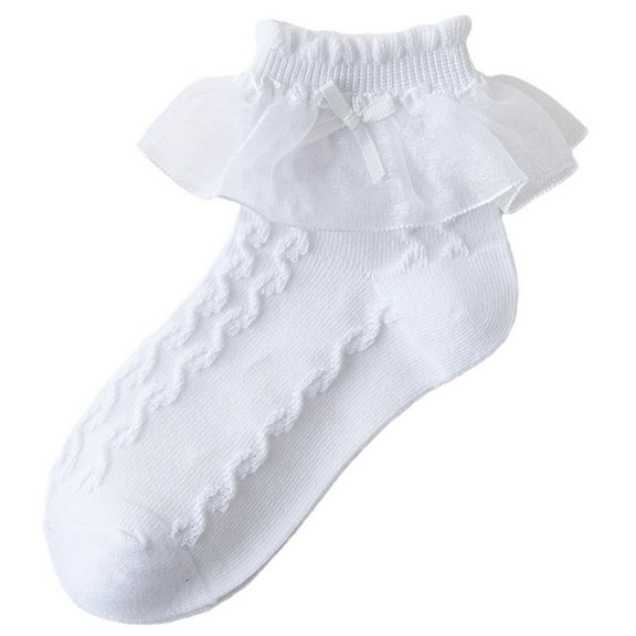 Fancifize Baby Girls Socks Ruffle Lace Sock Baby Socks Newborn/Infant/Toddlers/Kids Frilly Summer Thin Dress Socks SIZE 1-13Y