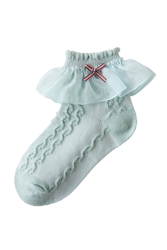 Baby Girls Socks Ruffle Lace Sock Baby Socks Newborn/Infant/Toddlers/Kids Frilly Summer Thin Dress Socks SIZE 1-13Y