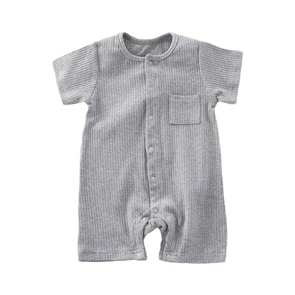 Fancifize Baby's Short Sleeve Romper 3M-2Y - Button-Up Cotton Onesie Soft Everyday & Daycare Wear