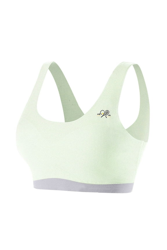 Big Girls' Sports Bra with Breathable Pads Teens Training Bras for Girls 9-18 Seamless Comfort Soft Tween Bras