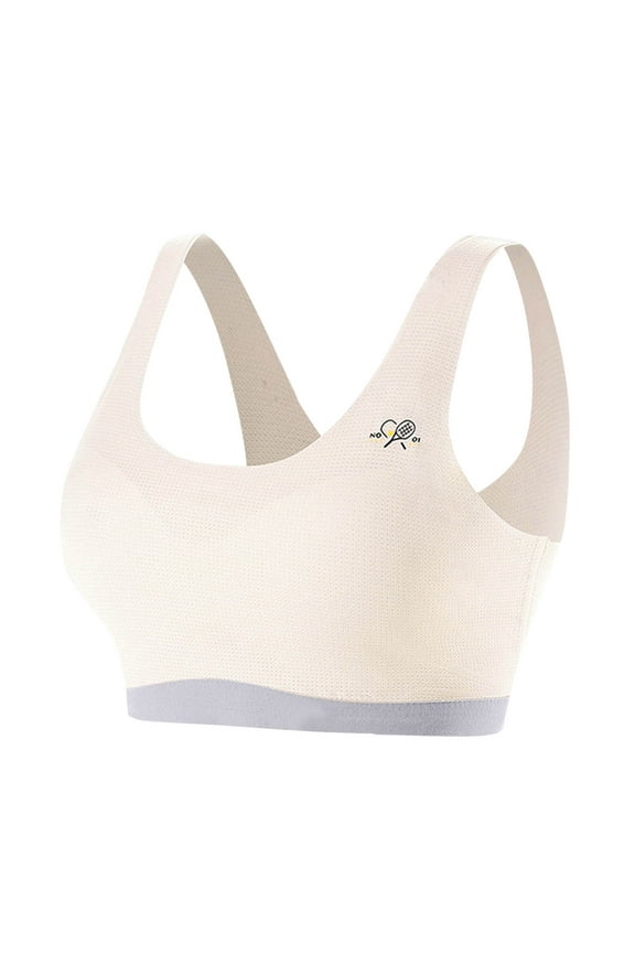 Big Girls' Sports Bra with Breathable Pads Teens Training Bras for Girls 9-18 Seamless Comfort Soft Tween Bras