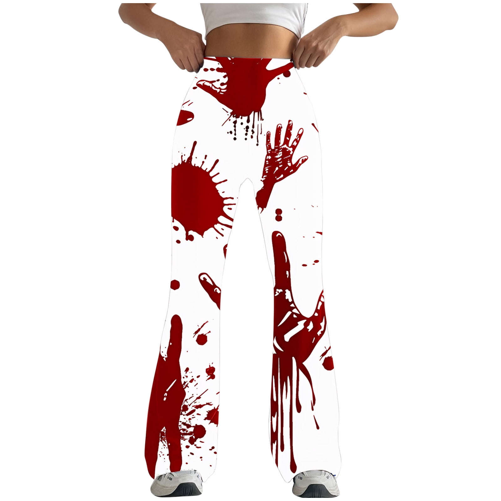 Fancifize Boho Flare Pants for Women High Waisted Bell Bottom Retro