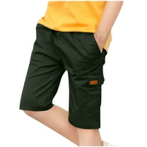 Fancifize Boys' Cargo Shorts 4-15 Years - Durable Cotton Casual Utility Shorts Summer Lightweight Shirts with Adjustable Waist & Multiple Pockets