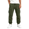 thumbnail image 1 of Fancifize Boys Cargo Sweatpants, Teens Casual Loose Jogger Pants with Pockets, Elastic Drawstring Waist Trousers, 5-15 Years, 1 of 6