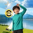 thumbnail image 1 of Fancifize Boys UPF 50+ Rash Guard Hoodies Kids UV Sun Protection Long Sleeve Tshirts Outdoor Fishing Camping Shirts 5-15 Years, 1 of 8