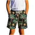 thumbnail image 1 of Fancifize Boys Tropical Casual Shorts, Stretchy Waist Casual Summer Pants for Beach Party & Daily Wear (Ages 7-14), 1 of 6