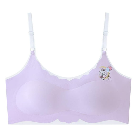 Fancifize Bras for Kids 9-12 Seamless Training Cami Sports Bra with Pads, Big Girls Padded Training Bras Thin Cotton Breathable Sports Bra for Teens