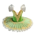 thumbnail image 1 of Fancifize Ballerina Swan Lake Costume Dance Pancake Platter Tutu Ruffle Sleeve Leotard Ballet Tutu 1-14 Years, 1 of 3