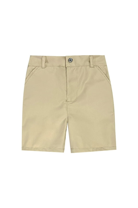 Boys Golf Shorts School Uniform Shorts Elastic Waist Flat Front Shorts with Pockets for Toddler to Teen 3-16 Years