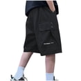 thumbnail image 1 of Fancifize Boys Lightweight Cargo Shorts Knee Length Wide leg Hiking Shorts Loose Outdoor Camping Trail Shorts Sizes 5-15Y, 1 of 3